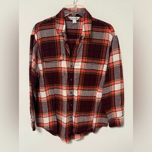 Old Navy Multicolor Plaid Button Down Shirt